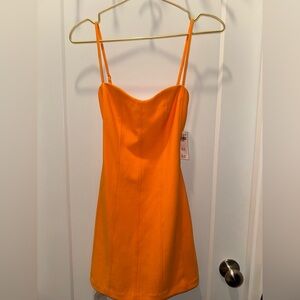 Abercrombie Orange Corset Clasp-Back Mini Dress